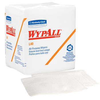 Kimberly-Clark Wypall L40 Limpiador 05600, DRC, - 12 pulg. x 12.5 pulg. - Blanco