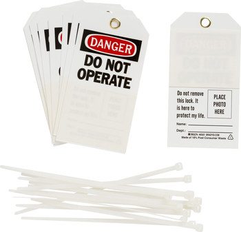 Imágen de Brady Ojal de metal, Autolaminados, Escribible Poliéster 122984 Etiqueta de seguridad del equipo (Imagen principal del producto)