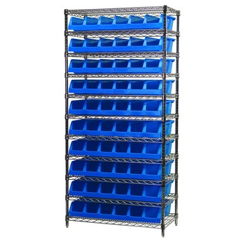 Imagen de Akro-mils AWS183630318 2000 lb Ajustable Azul Cromo Acero Abierto Ajustable Sistema de estantería fijo (Imagen principal del producto)