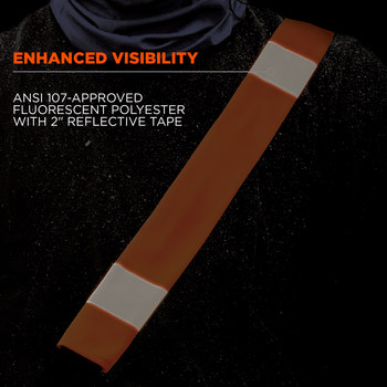 Ergodyne Glowear 8004 Cubierta del cinturón de seguridad 29041 - Poliéster - Naranja