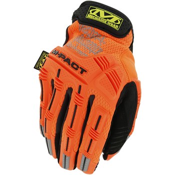 Mechanix Wear Hi-Viz M-Pact Naranja fluorescente Mediano TPR Guantes de trabajo - 781513-62287