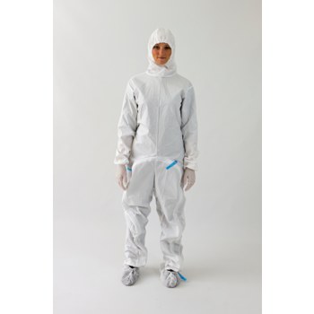 Ansell BioClean-D S-BDSH Monos desplegables para salas limpias S-BDSH-L - tamaño Grande - Polietileno/polipropileno - ISO 4 (Clase 10) - 00681