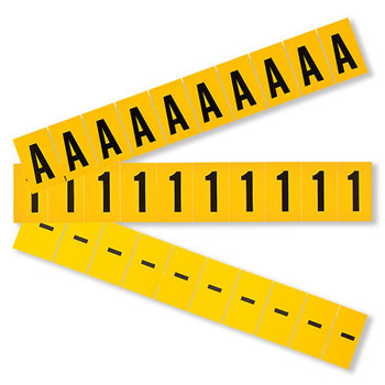 Imágen de Brady Serie 15 Negro sobre amarillo Interior/exterior Vinilo Serie 15 1530-# KIT Kit de etiquetas de números (Imagen principal del producto)