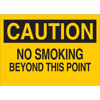 Imágen de Brady B-302 Poliéster Rectángulo Amarillo Inglés Letrero de no fumar 88347 (Imagen principal del producto)