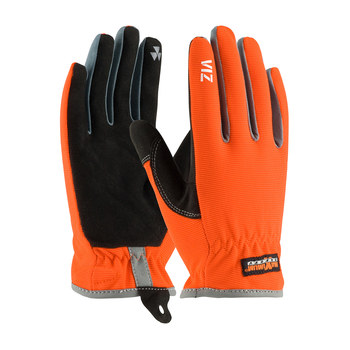 Imágen de PIP Maximum Safety Viz 120-4600 Negro/Naranja Pequeño Lycra/Nailon/Spandex/Cuero sintético Lycra/Nailon/Spandex/Cuero sintético Guantes de trabajo (Imagen principal del producto)