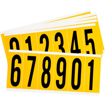 Imágen de Brady Serie 15 Negro sobre amarillo Interior/exterior Vinilo Serie 15 1550-# KIT Kit de etiquetas de números (Imagen principal del producto)