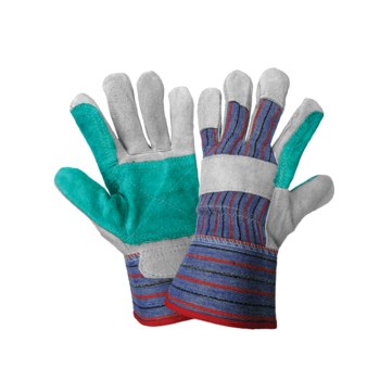 Global Glove Economía Doble palma 2300DP Azul/Rojo Grande Cuero vacuno Cuero Guantes de trabajo - 816679-01880