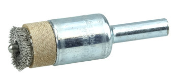 Weiler Acero inoxidable Cepillo de copa - Accesorio Vástago sin rosca - Diámetro 1/2 pulg. - Diámetro de la cerda 0.005 pulg. - 10057