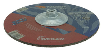 Weiler Tiger AO Rueda de desbaste con centro hundido 68375 - 9 pulg. - Óxido de aluminio - 30 - T
