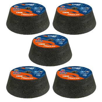 Muelas de vaso portátiles 68358 - 6 pulg. - Zirconia Alumina - 16 - Q