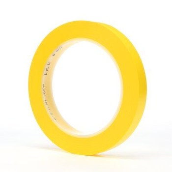 3M 471 Amarillo Cinta de marcado - 1/2 pulg. Anchura x 36 yd Longitud - 5.2 mil Espesor - Un solo lado Adhesiva - 03126