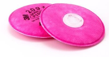 3M 2091 Filtro de respirador reutilizable 07000 - Magenta - P100 - Bayonet conexión