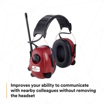 3M Peltor Alerta M2RX7A2-01 Rojo-negro Auriculares de radio unidireccional - 26 dB NRR - 318640-05542