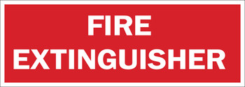 Imágen de Brady B-401 Poliesterino de alto impacto Rectángulo Rojo Inglés Cartel de equipo de fuego 25713 (Imagen principal del producto)