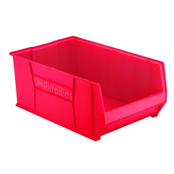 Imagen de Akro-mils Akrobin 300 lb Rojo Polímero de grado industrial Apilado Contenedor de almacenamiento (Imagen principal del producto)