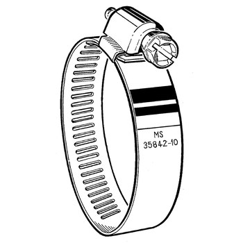 Imágen de Abrazadera de manguera de engranaje helicoidal militar MS6SS de Acero inoxidable serie 300 por de Precision Brand (Imagen principal del producto)