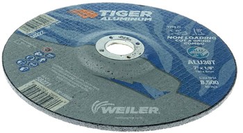 Weiler Tiger Aluminum Disco esmerilador 58233 - 9 pulg. - A/O óxido de aluminio AO - 24 - R