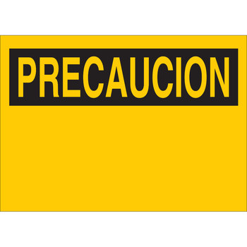 Imágen de Brady Poliéster reforzado con fibra de vidrio Amarillo Español Encabezado preimpreso 95559 (Imagen principal del producto)