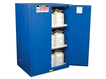Justrite Sure-Grip EX Gabinete de almacenamiento de material peligroso 8690281 - 90 gal - Azul real - 16507