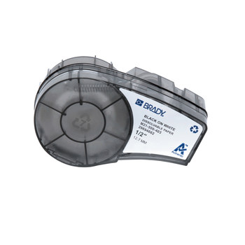Brady 152248 Cartucho de etiquetas para impresora - 1/2 pulg. x 25 pies - Papel - Negro sobre blanco - B-403