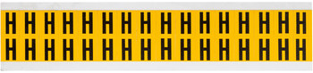 Imágen de Brady 15 Series Negro sobre amarillo Interior/exterior Vinilo 15 Series Carta 1520-H Etiqueta en forma de letra (Imagen principal del producto)