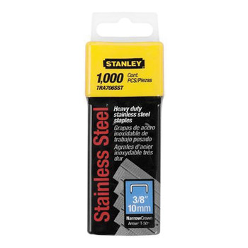 Imágen de Grapas con acabado de corona estrecha TRA706SST de Acero inoxidable 3/8 pulg. por de Stanley (Imagen principal del producto)