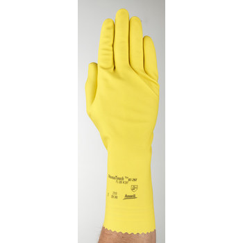 Imágen de Ansell AlphaTec 87-297 Amarillo 10 Látex No compatible Guante resistente a productos químicos (Imagen principal del producto)