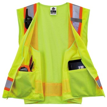 Ergodyne Glowear 8248Z Chaleco de alta visibilidad 24079 - tamaño 4EG/5EG - Poliéster - Lima de alta visibilidad - ANSI clase 2