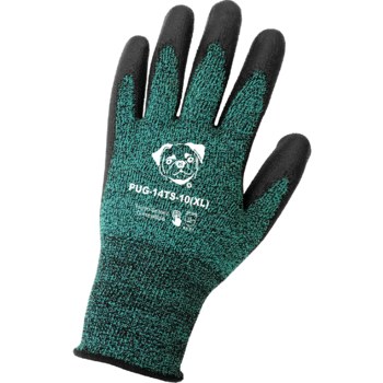 Global Glove PUG Verde/Negro Grande Nailon Guantes de trabajo y uso general - acabado Liso - pug-14ts lg