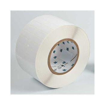 Brady THT-37-423-10 Rollo de etiquetas troqueladas para impresoras - 1.5 pulg. x 1/2 pulg. - Poliéster - Blanco - B-423
