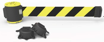 Imagen de Banner Stakes MH5007 Amarillo/negro Barrera de banda magnética de montaje en pared (Imagen principal del producto)