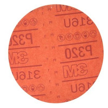 3M Hookit Óxido de aluminio Rojo Disco de velcro - Óxido de aluminio - 6 pulg. - 320 - 01219