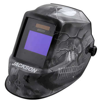 Jackson Safety Casco para soldadura 47100 - Sombra fija ADF lente - A cuadros negro/gris/blanco - 62079
