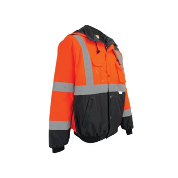 Global Glove FrogWear GLO-EB4 Chaqueta bomber GLO-EB4-L - tamaño Grande - Poliéster - Naranja/Negro - 02573