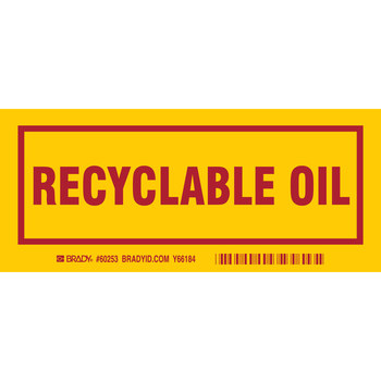 Imágen de Brady Rojo sobre amarillo Rectángulo Laminado Poliéster 60253 Etiqueta de material peligroso (Imagen principal del producto)