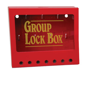 Imágen de Brady Amarillo sobre rojo Acero Caja de almacenamiento de seguridad combinado (Imagen principal del producto)