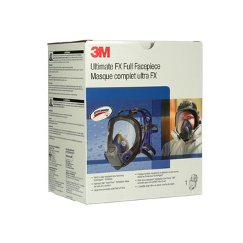 3M FF-400 Series FF-403 Black/Blue Large Silicone Full Mask Facepiece Respirator