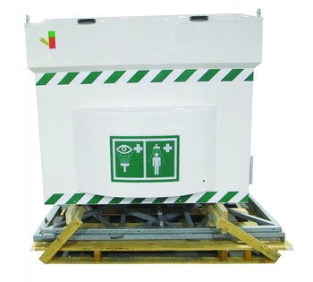 Hughes Safety Ducha del tanque de la emergencia QS2000 - 528 gal - Montaje de piso - 19175