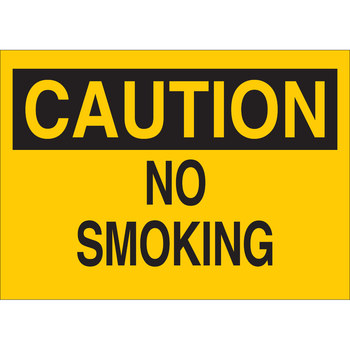 Imágen de Brady B-401 Poliestireno Rectángulo Amarillo Inglés Letrero de no fumar 25060 (Imagen principal del producto)