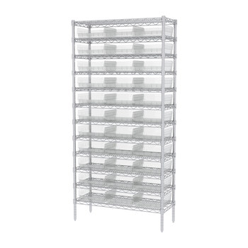 Imagen de Akro-mils AWS143630170SC 2000 lb Ajustable Transparente Cromo Acero Abierto Ajustable Sistema de estantería fijo (Imagen principal del producto)