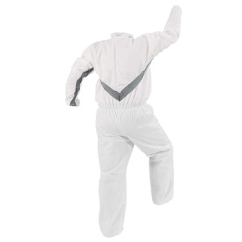 Ansell Kleenguard Overoles resistentes a productos químicos A30 46137 - tamaño 4XG - Microfuerza - Blanco