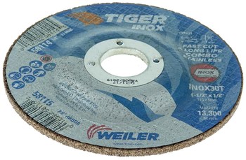 Weiler Tiger inox Disco de corte y esmerilado 58115 - 4-1/2 pulg - INOX - 30 - T