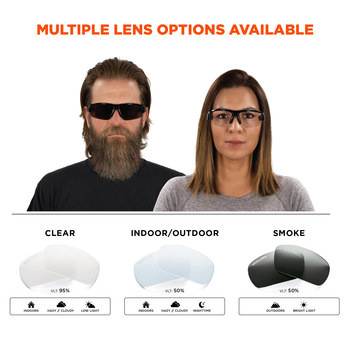 Ergodyne Skullerz Dagr Lentes de seguridad lente Humo - Medio marco - 720476-52433