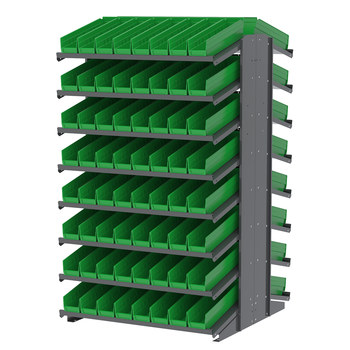 Imagen de Akro-mils APRD18128 1800 lb Verde Gris Revestido en polvo Acero 16 ga Doble cara Bastidor fijo (Imagen principal del producto)