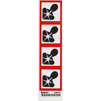 Imágen de Brady Negro/Rojo sobre blanco Diamante Vinilo 118853 Etiqueta de material peligroso (Imagen principal del producto)
