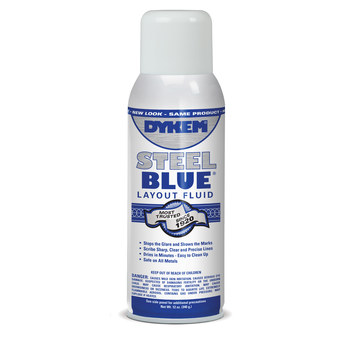 Dykem Steel Blue Azul Fluido de diseño - 16 oz Lata de aerosol - 12 oz Peso neto - 80000