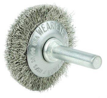 Weiler 17930 Cepillo de rueda - Rizado Acero inoxidable cerda