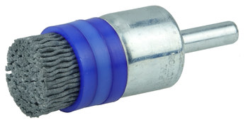 Weiler Nylox Nailon Cepillo de copa - Accesorio Eje - Diámetro 3/4 pulg. - Diámetro de la cerda 0.035 pulg. - Estilo de tope: agrupado - 11165