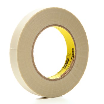 3M 361 Blanco Cinta de tela - 3/4 pulg. Anchura x 60 yd Longitud - 6.4 mil Espesor - Un solo lado Adhesiva - 03016
