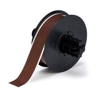 Brady B30C-1125-569-BR Rollo de etiquetas para impresora - 1.125 pulg. x 100 pies - Poliéster - Marrón - B-569